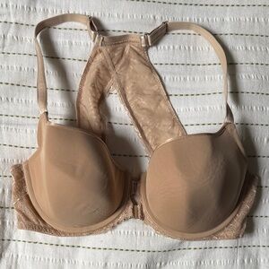 Curvy Couture Tan Lace Bra